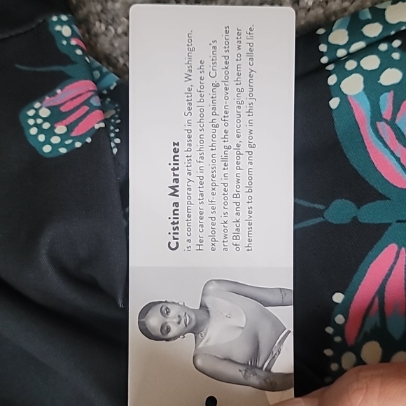 NWT Cristina Martinez x Nordstrom Butterfly Bodysuit, Size Medium, Color Black - Picture 11 of 11